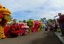 Kirab Barongsai, Meriahkan Imlek 2026 di Kota Madiun